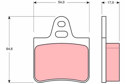 Комплект тормозных колодок, дисковый тормоз TRW GDB263