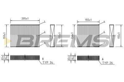 Фильтр, воздух во внутренном пространстве BREMSI FC0070
