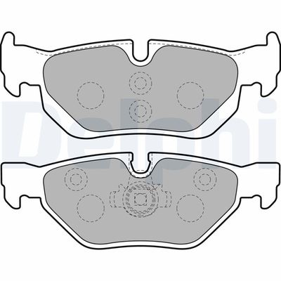 Комплект тормозных колодок, дисковый тормоз DELPHI LP1915
