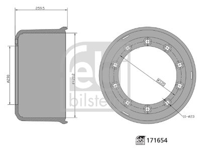 Bremžu trumulis FEBI BILSTEIN 171654