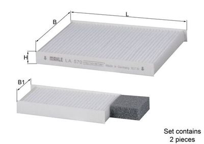Фильтр, воздух во внутренном пространстве KNECHT LA 570/S