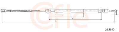 Тросик, cтояночный тормоз COFLE 92.10.9840