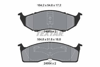 Комплект тормозных колодок, дисковый тормоз TEXTAR 2495301