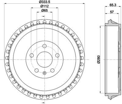 Bremžu trumulis HELLA 8DT 355 303-491