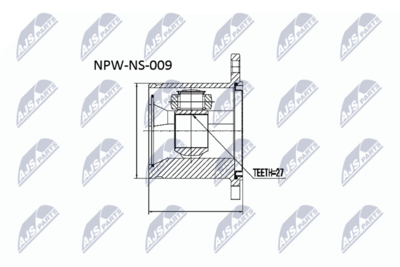 Шарнирный комплект, приводной вал NTY NPW-NS-009