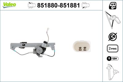 Stikla pacelšanas mehānisms VALEO 851880