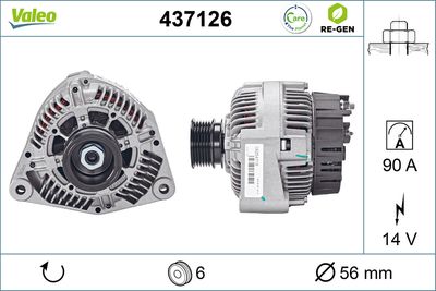 Генератор VALEO 437126