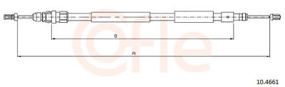 Тросик, cтояночный тормоз COFLE 10.4661