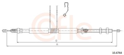 Тросик, cтояночный тормоз COFLE 10.6764