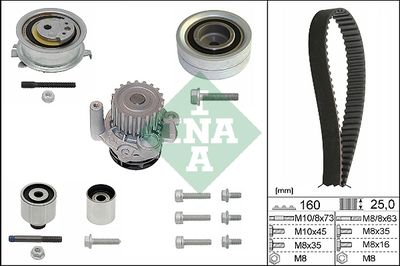 Ūdenssūknis + Zobsiksnas komplekts Schaeffler INA 530 0550 32
