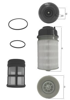Degvielas filtrs MAHLE KX 602KIT