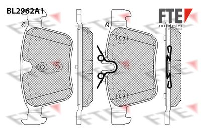 Bremžu uzliku kompl., Disku bremzes FTE 9011205