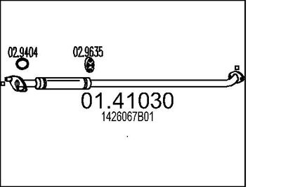 Izplūdes caurule MTS 01.41030