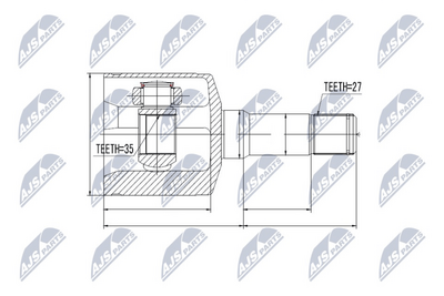 Шарнирный комплект, приводной вал NTY NPW-PL-024