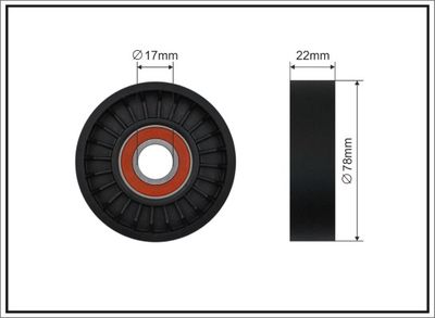 Spriegotājrullītis, Ķīļrievu siksna CAFFARO 213-87