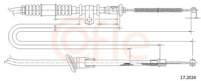 Тросик, cтояночный тормоз COFLE 92.17.2024