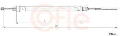 Тросик, cтояночный тормоз COFLE 491.3