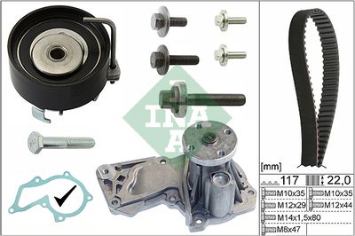 Ūdenssūknis + Zobsiksnas komplekts Schaeffler INA 530 0495 30