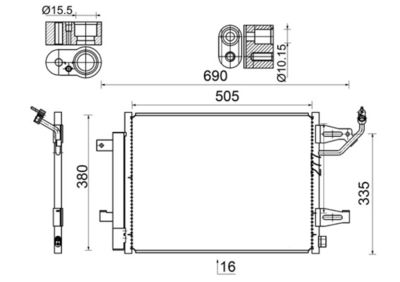 Конденсатор, кондиционер MAHLE AC 509 000S