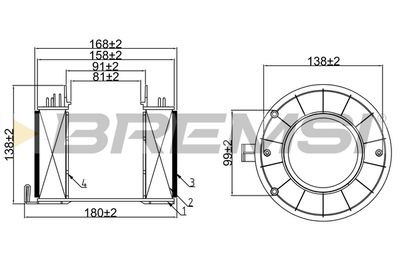 Воздушный фильтр BREMSI FA0592