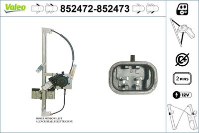 Stikla pacelšanas mehānisms VALEO 852472