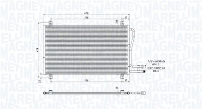 Конденсатор, кондиционер MAGNETI MARELLI 350203913000