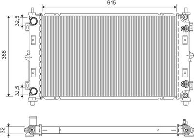 Radiators, Motora dzesēšanas sistēma VALEO 701453