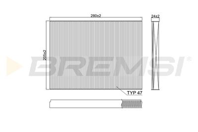 Filtrs, Salona telpas gaiss BREMSI FC1918