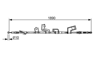 Тросик, cтояночный тормоз BOSCH 1 987 482 576