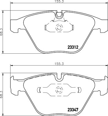 HELLA PAGID 8DB355009271 Bremžu uzliku kompl