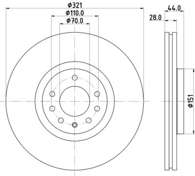 Тормозной диск HELLA 8DD 355 113-101