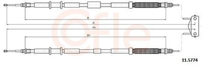 Тросик, cтояночный тормоз COFLE 11.5774