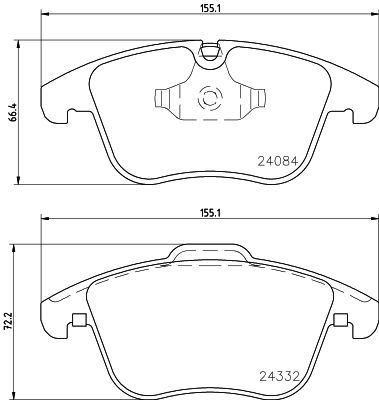 HELLA PAGID 8DB355013731 Bremžu uzliku kompl
