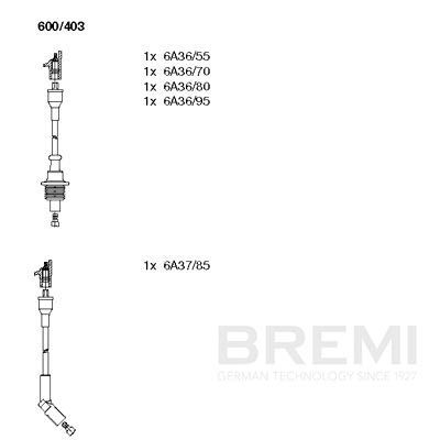 Комплект проводов зажигания BREMI 600/403