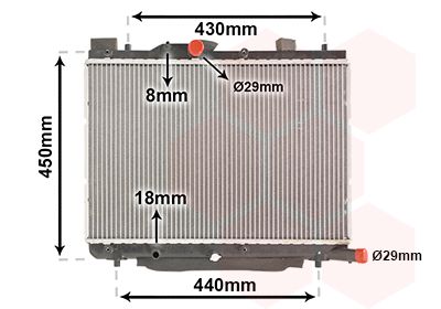 Radiators, Motora dzesēšanas sistēma VAN WEZEL 52002122