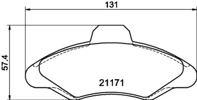 Bremžu uzliku kompl., Disku bremzes HELLA PAGID 8DB 355 019-041