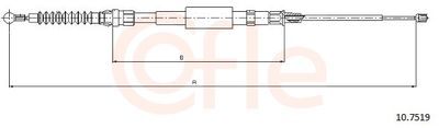 Тросик, cтояночный тормоз COFLE 10.7519