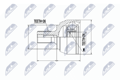 Шарнирный комплект, приводной вал NTY NPZ-FR-015