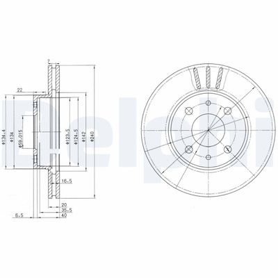 Тормозной диск DELPHI BG2330