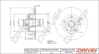 Тормозной диск Dr!ve+ DP1010.11.0117