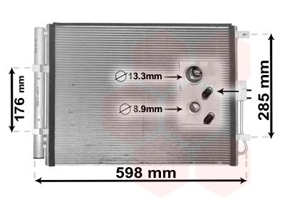 Конденсатор, кондиционер VAN WEZEL 82005373