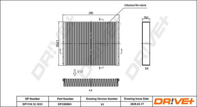 Фильтр, воздух во внутренном пространстве Dr!ve+ DP1110.12.1033