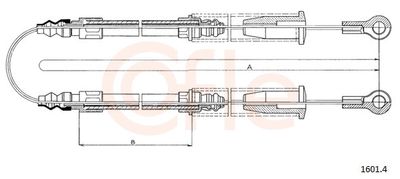 Тросик, cтояночный тормоз COFLE 92.1601.4