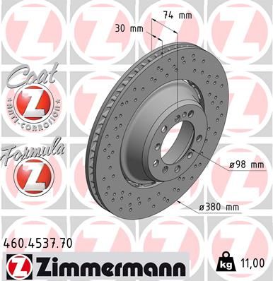 Bremžu diski ZIMMERMANN 460.4537.70