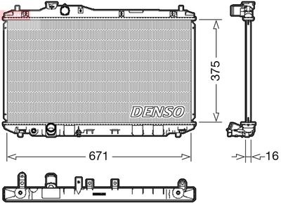 Radiators, Motora dzesēšanas sistēma DENSO DRM40037