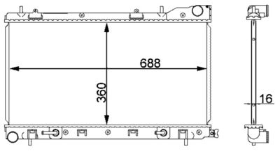 Radiators, Motora dzesēšanas sistēma MAHLE CR 2165 000S