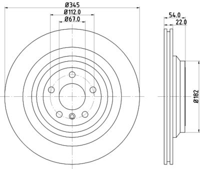 Тормозной диск HELLA 8DD 355 126-311