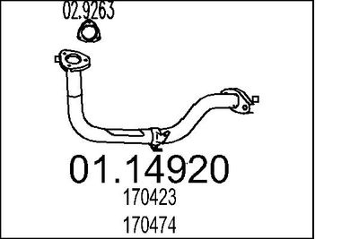 Izplūdes caurule MTS 01.14920