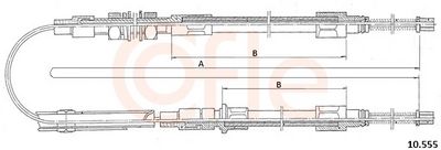 Тросик, cтояночный тормоз COFLE 92.10.555