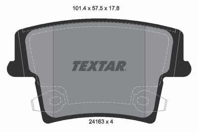 Bremžu uzliku kompl., Disku bremzes TEXTAR 2416301